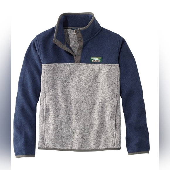 L.L. Bean Kids Snap-up Colorblock Pullover - Size (18) - Excellent Condition - Picture 1 of 10